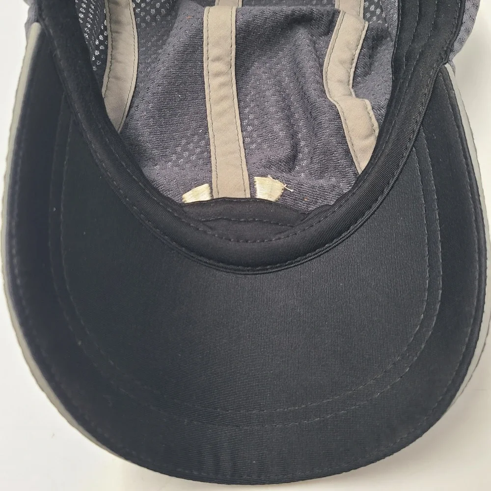 Under Armour Hat Adjustable 4 Panel‎ Gray White Jersey Mesh Performance Running